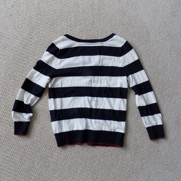 ABERCROMBIE & FITCH A&F STRIPED CARDIGAN SWEATER - Picture 2 of 2